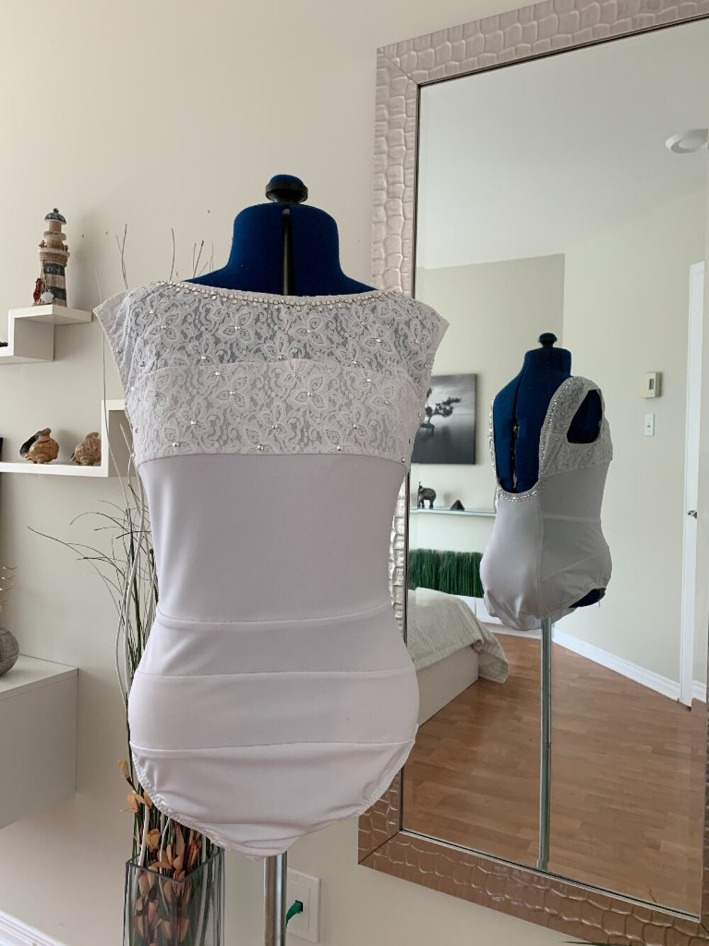 Ballet white custom leotard